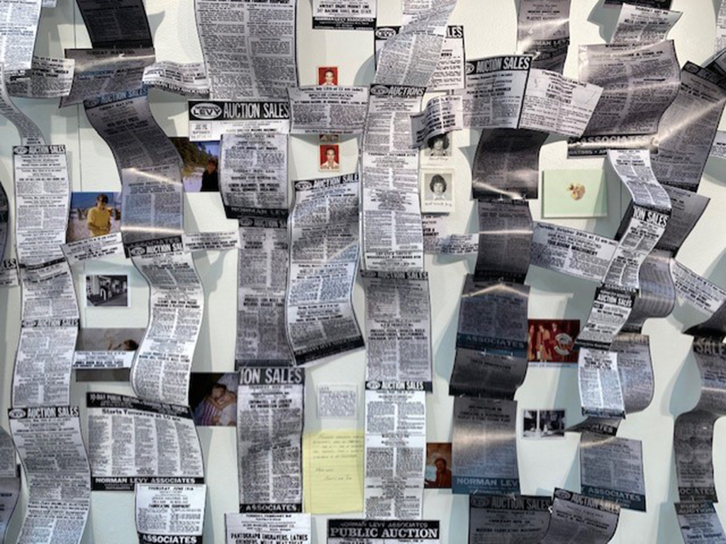 middle wall ephemera among auction ads